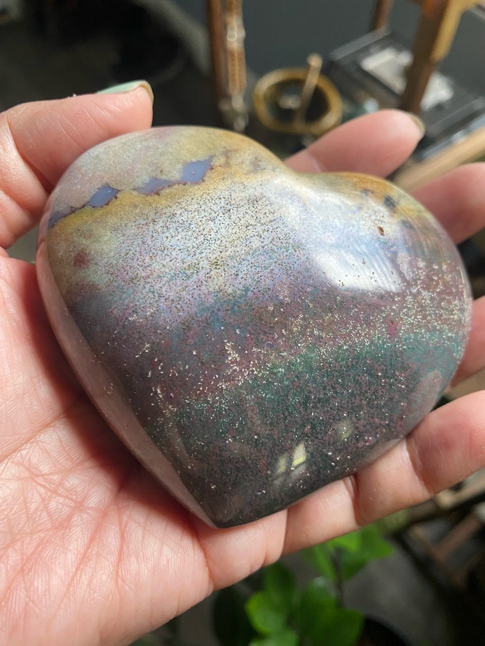 Ocean Jasper Chunky Heart